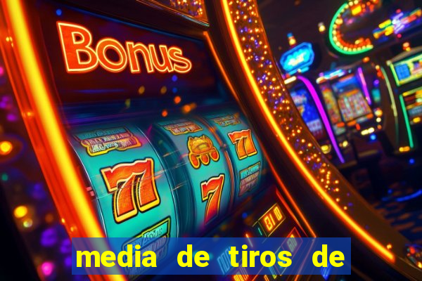 media de tiros de meta por jogo